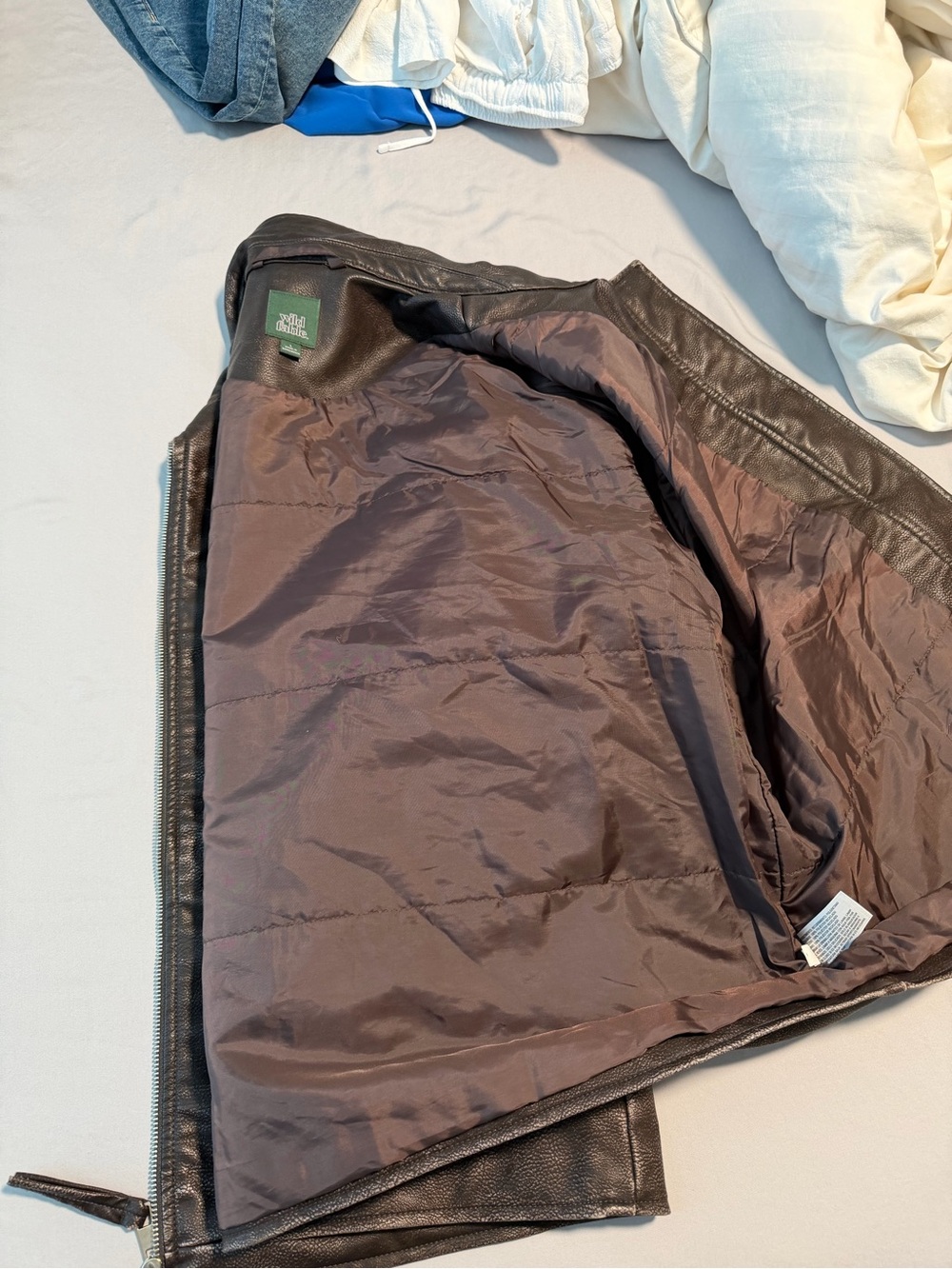 Wild fable brown leather jacket - Picture 2 of 8